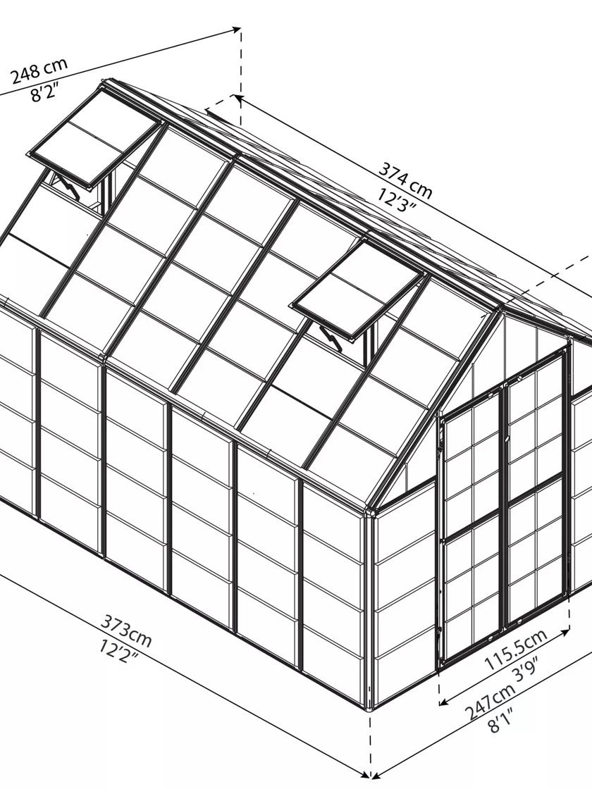 Canopia® By Palram Harmony™ Snap & Grow Greenhouse, 8' - Image 20