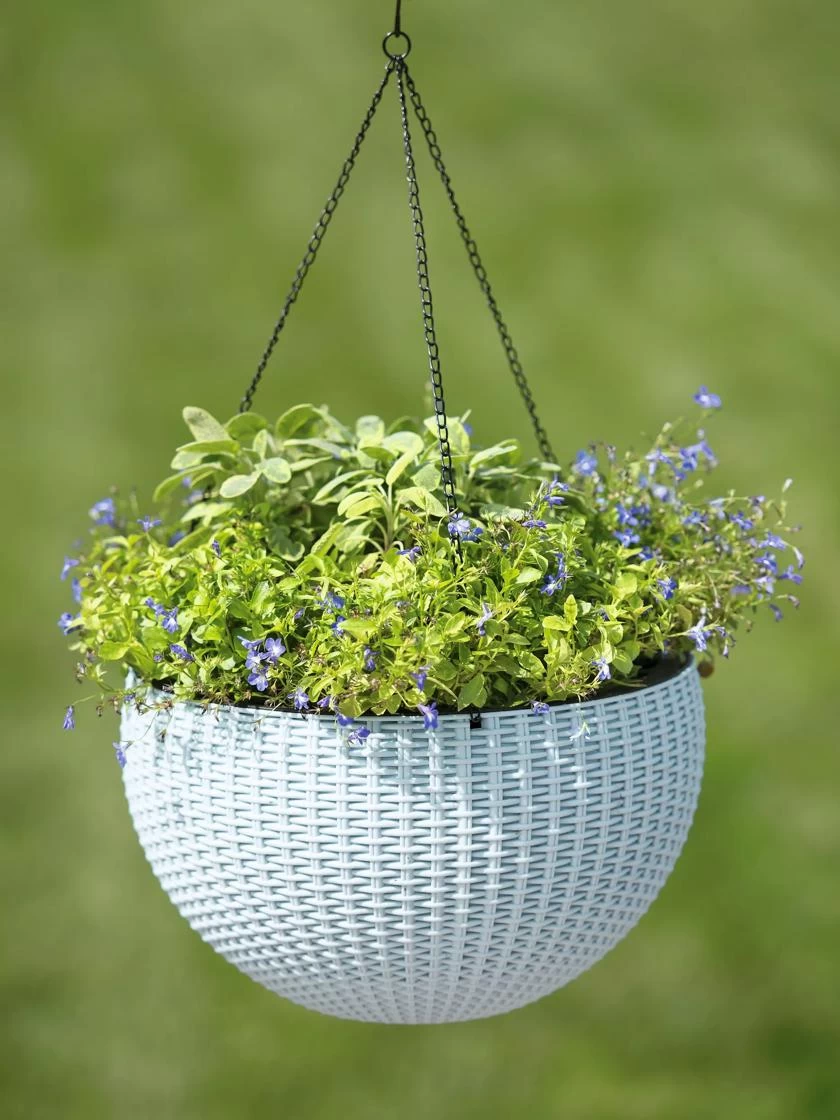 Weave Self-Watering Hanging Basket, 14" - Image 3