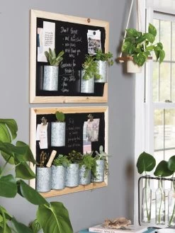 Mini Magnetic Galvanized Planter Pockets, Set Of 3