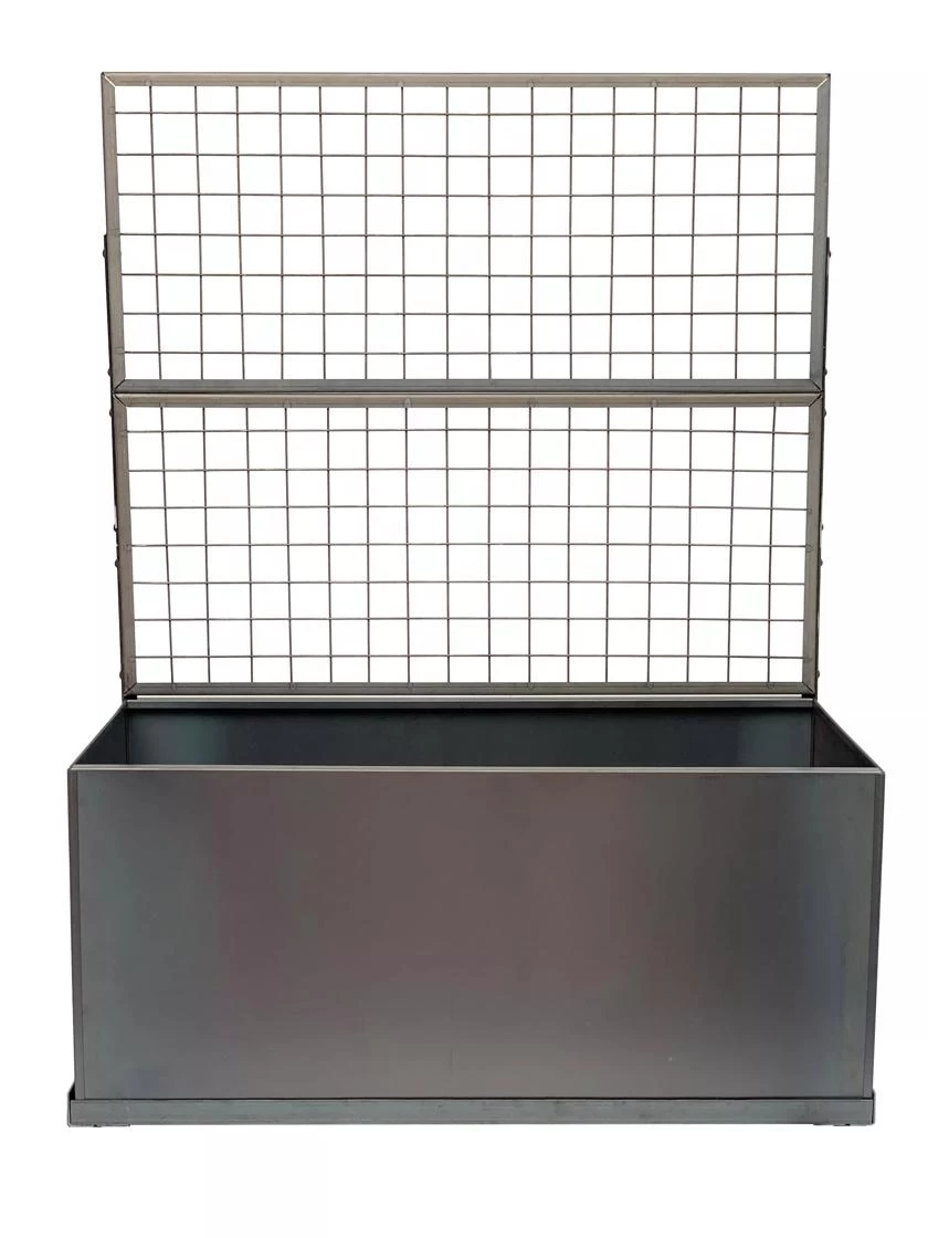 Nice Corten Trough Planters With Trellis - Image 2