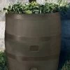 Round Rain Barrel With Planter, 35 Gallons