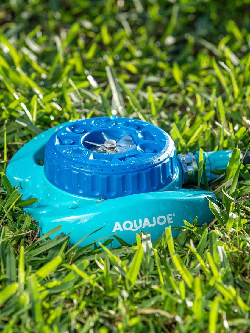 Aqua Joe® AJ-TSSBM Indestructible 9-Pattern Metal Turret Sprinkler